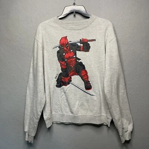 Marvel x Bait Deadpool Heather Gray Sweatshirt Small - Picture 1 of 5