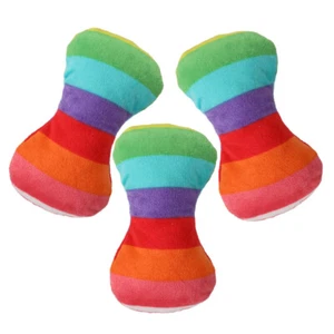 3 Pcs Wool Plush Bone Toys Puppy Chew Bone Ferret Toy - Picture 1 of 12