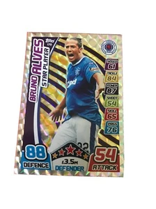 Bruno Alves Rangers Star Player 2016/2017 Match Attax Extremely Hard To Find - Picture 1 of 5