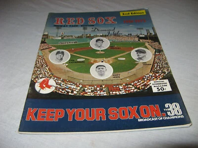 1975 Red Sox Fenway Park 1901-1975 Diamond Jubilee Official Program Ted Williams - Image 1 of 3