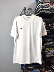 Vintage Nike T Shirt Embroidered Swoosh White M Size - Picture 1 of 7