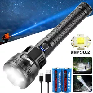Linterna LED súper brillante 9000000lm antorcha recargable potente luz de trabajo LED - Imagen 1 de 8