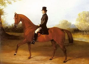 Oil painting henry barraud - richard paget of cropston leicester horseman horse - Picture 1 of 1