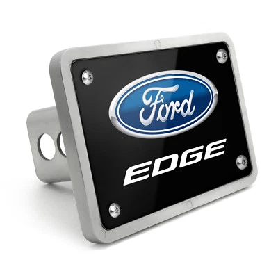 Cubierta de enganche de remolque Ford Edge gráfico UV placa negra billet aluminio 2 pulgadas Foto 1 de 4