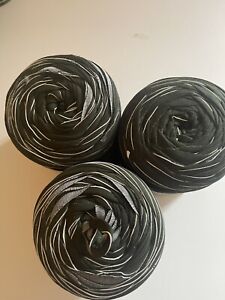 T.shirt Recycled Yarn By Penye Iplik- Crochet Macrame 3x600 gr Dark Khaki Stripe