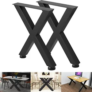 VEVOR 31.1 x 28.3Inch Table Legs X-Shape Desk Metal Steel Furniture Parts - Picture 1 of 12