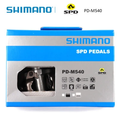 Shimano PD-M540 SPD MTB Race Pedals Black Clipless 9/16" w/ SM-SH51 Cleats New  - Image 1 of 4