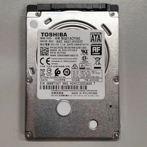 Toshiba 500GB 2.5" SATA HDD 7200 RPM 6GB/s 16MB Cache Hard Drive MQ01ACF050 - Picture 1 of 11