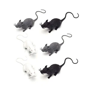 Halloluck 6 Piece Halloween Fake Rat Simulation PVC Mouse Novelty Prop Hallow... - Picture 1 of 5