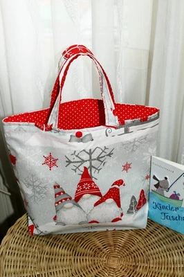 Weihnachts-Kindertasche,Kinderstofftasche,Kinderbeutel selbst genäht - Bild 1 von 4