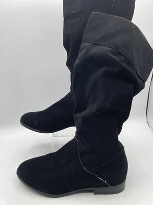 Style&Co. Kelimae F42644 Tall Riding Boot Women's Sz 6M Black Leather Inside Zip - Image 1 of 4