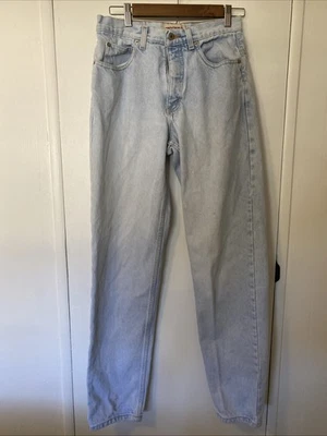 Jeans London Botón Mosca Azul Denim Jean Mujer Talla 10 Piernas Rectas Hecho en Canadá Foto 1 de 4