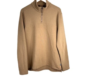 Pullover Toad & Co Para Hombres Moonwake 1/4 Cremallera M Algodón Orgánico Marrón Gorpcore Otoño - Imagen 1 de 9