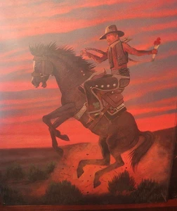 ✅2013 FRED CLEVELAND -NAVAJO KÜNSTLER- 16" x 20" - MALEN SIE ROSEN FÜR MEINEN SCHATZ - Bild 1 von 18