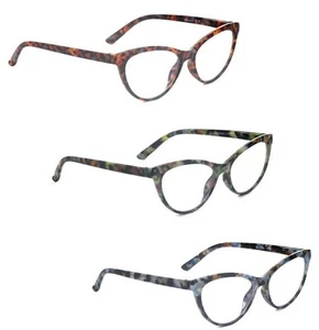 Cat Eye Reading Glasses Retro Flower Design 1960s Womans Spring Hinges DX101 - Picture 1 of 21