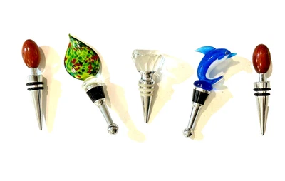 Lote de cinco toppers de vino de colección Foto 1 de 4