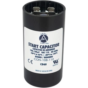 Appli Parts motor start capacitor 108-130 Mfd (microfarads) uF 110-125 VAC unive - Picture 1 of 8