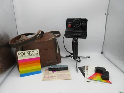 Polaroid Pronto 1977! Pacchetto fotocamera terrestre istantanea RF include treppiede timer borsa - Immagine 1 di 4