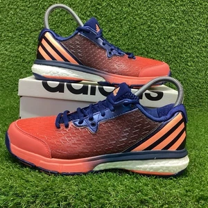 Brandneu mit Karton Adidas Energy Volley Boost 2.0 orange/blaue Damen-Turnschuhe Größe 6,5 (60) - Bild 1 von 9