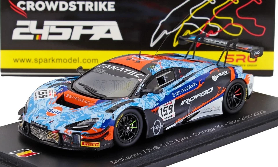 1/43 SPARK-MODEL - McLAREN - 720S GT3 EVO TEAM GARAGE59 N 159 24h SPA 2023 SB735 - Immagine 1 di 1