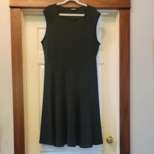 Abito midi nero senza maniche Lands' End 20W-22W - Foto 1 di 13