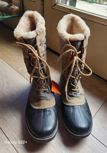 JBU BY JAMBA WOMENS LORNA BROWN WINTER PAC FAUX FUR BOOTS SIZE 9M - Picture 1 of 6