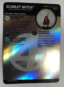 SCARLET WITCH L052 LEGACY CARD Avengers Fantastic Four Empyre Heroclix - Imagen 1 de 2