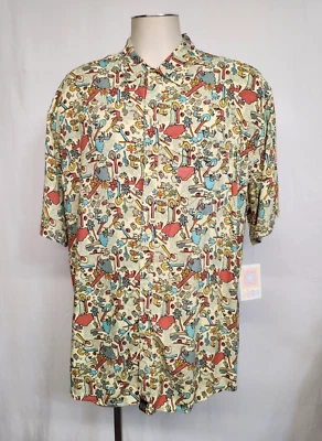 LulaRoe NWT Men's Animal Jungle Size 2XL Michael Button Up Shirt - Image 1 of 4