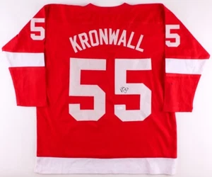 Niklas Kronwall Signed Detroit Red Wings Jersey (JSA COA) 2008 Stanley Cup Champ - Picture 1 of 7