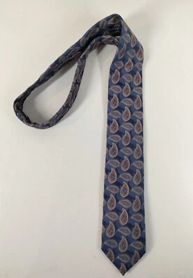 Corbata de Lujo 100% Seda "Samuelsohn" Hecha en Italia Diseñador Estampado Paisley Foto 1 de 4