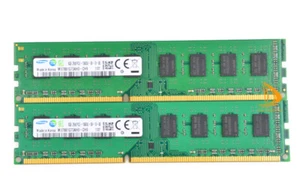 Kit Samsung 2x 8 GB PC3 10600U 2RX8 DDR3 1333 MHz memoria desktop RAM DIMM #KK - Foto 1 di 12