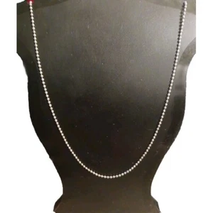 Vintage Sterling Silver 925 Ball Chain Necklace 16 Inch Italian Made Unisex. - Picture 1 of 4