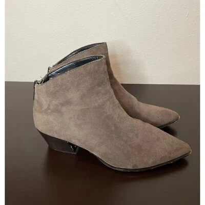 Donna Karen New York Mujer Botines Gamuza Cuero Marrón Talla 9 Foto 1 de 4