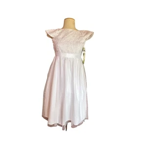Keepsake White Lace Tulle Dress Flower Girl Communion Party Size 10 - Picture 1 of 3