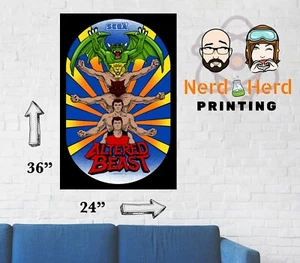 Póster de arte arcade clásico Altered Beast impresión de Sega varios tamaños 11x17-24x36 - Imagen 1 de 2