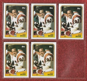 NM-MINT OR BETTER (5) CARD LOT 1988 TOPPS #343 EDDIE BROWN BENGALS MIAMI - Picture 1 of 1