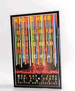 Radio Head 2008, gerahmtes Konzert Poster West Palm Beach - Bild 1 von 3