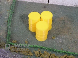 3 x 1:22.5 G Scale 200L Oil Barrels (LS4008) 3D Printed Garden Railway YELLOW - Picture 1 of 5