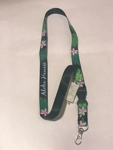 Llavero de liberación rápida ALOHA Hawaii Lanyard flores hawaianas - Imagen 1 de 2