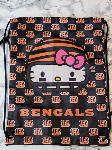 Cincinnati Bengals Hello Kitty Draw String Bag, NFL Licensed Cover