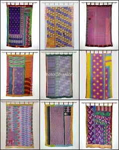 Handmade curtain Recycled vintage purple fusion curtain Indian window Reversible