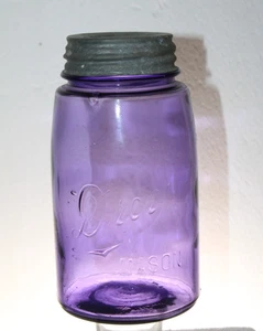 ANTIKES LILA DREY PERFECT MASON OBSTGLAS VIERTEL - Bild 1 von 9