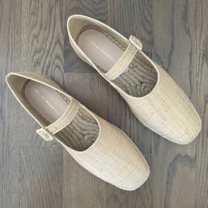 NUEVO EN CAJA Alpargata Trébol Para Mujer Loeffler Randall Plataforma Mary Jane Natural 9.5B - Imagen 1 de 8
