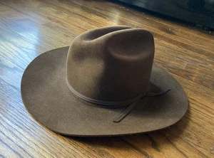 Vintage 4x Biber Stetson Cowboy Hut Größe 7 1/8 braun Western - Bild 1 von 9