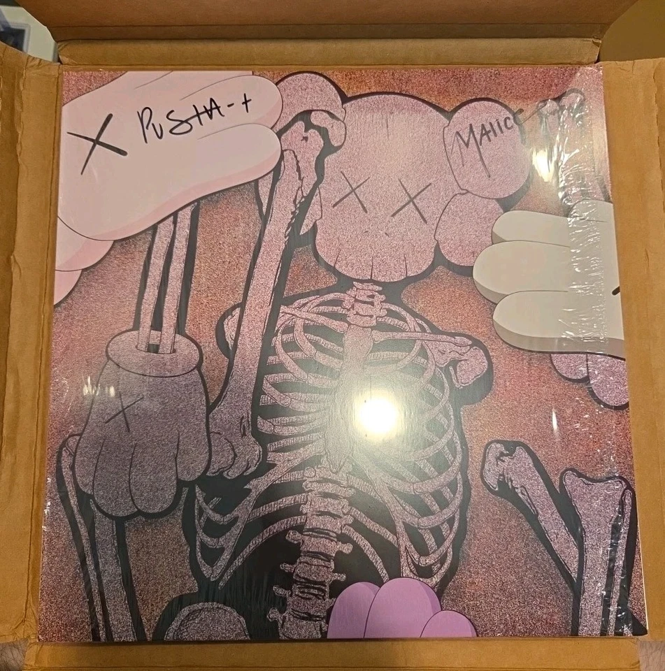 Clipse SIGNED LP COVER Let God Sort Em Out PUSHA T & MALICE Black Vinyl In Hand