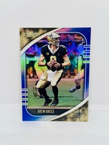 Panini Absolute Drew Brees Spectrum Blue 2020/50 New Orleans Saints #72 - Imagen 1 de 2