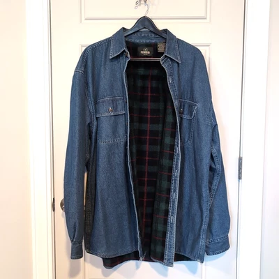 Red Head Co Denim Warm Flannel Lined button-up Shirt Long Sleeve Mens XLT - Image 1 of 4