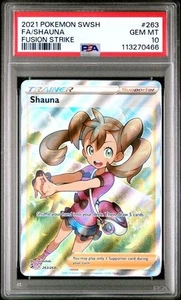 2021 Pokemon Schwert & Schild Fusion Strike #263 Full Art / Shauna PSA 10 - Bild 1 von 2