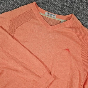 Tommy Bahama Island Zone V-Neck Pullover Herren XL Koralle Langarm - Bild 1 von 9