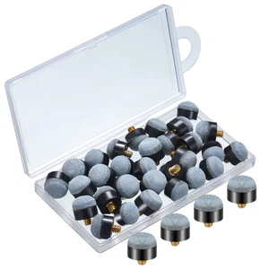 Deekin 30 Pieces Billiard Pool Cues Sticks Screw on Tip 12/13 mm Nylon Ferrul... - Picture 1 of 7